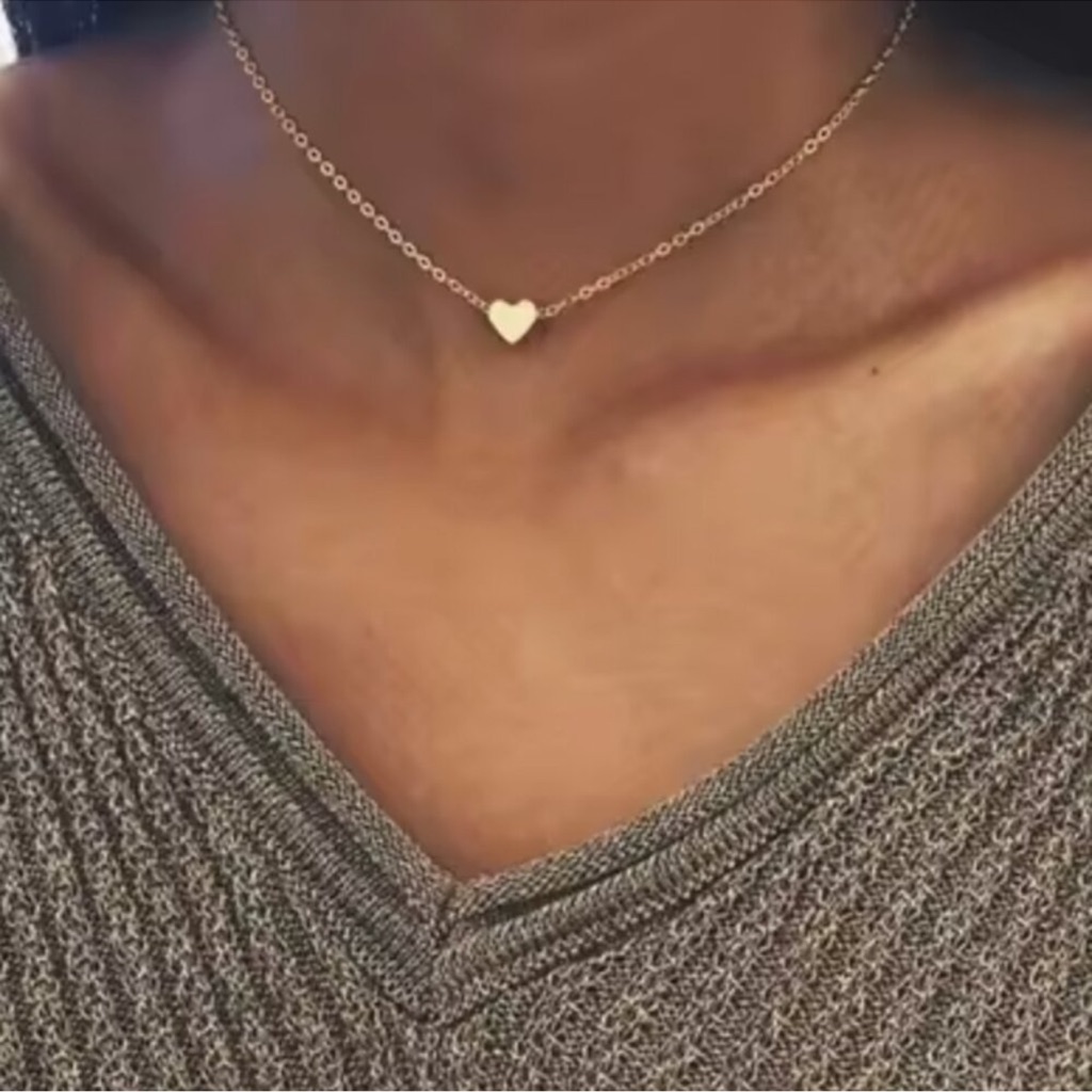 New! Gold Heart Love Necklace